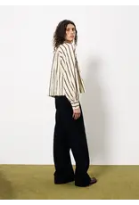 FALL STRIPE BUTTON UP BLOUSE
