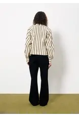 FALL STRIPE BUTTON UP BLOUSE