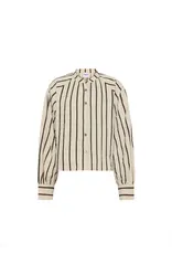 FALL STRIPE BUTTON UP BLOUSE