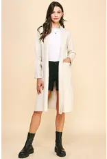 EDGE DETAIL OPEN KNIT CARDIGAN