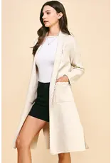 EDGE DETAIL OPEN KNIT CARDIGAN