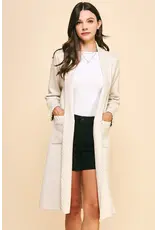 EDGE DETAIL OPEN KNIT CARDIGAN