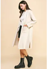 EDGE DETAIL OPEN KNIT CARDIGAN