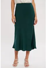 BLUIVY SATIN MIDI SKIRT