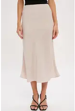 SATIN MIDI SKIRT