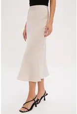 SATIN MIDI SKIRT