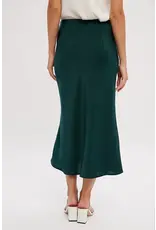 BLUIVY SATIN MIDI SKIRT