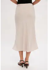 BLUIVY SATIN MIDI SKIRT