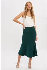 BLUIVY SATIN MIDI SKIRT