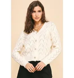 PEARL BUTTON DOWN KNIT CARDIGAN