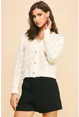 PEARL BUTTON DOWN KNIT CARDIGAN