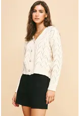 PEARL BUTTON DOWN KNIT CARDIGAN
