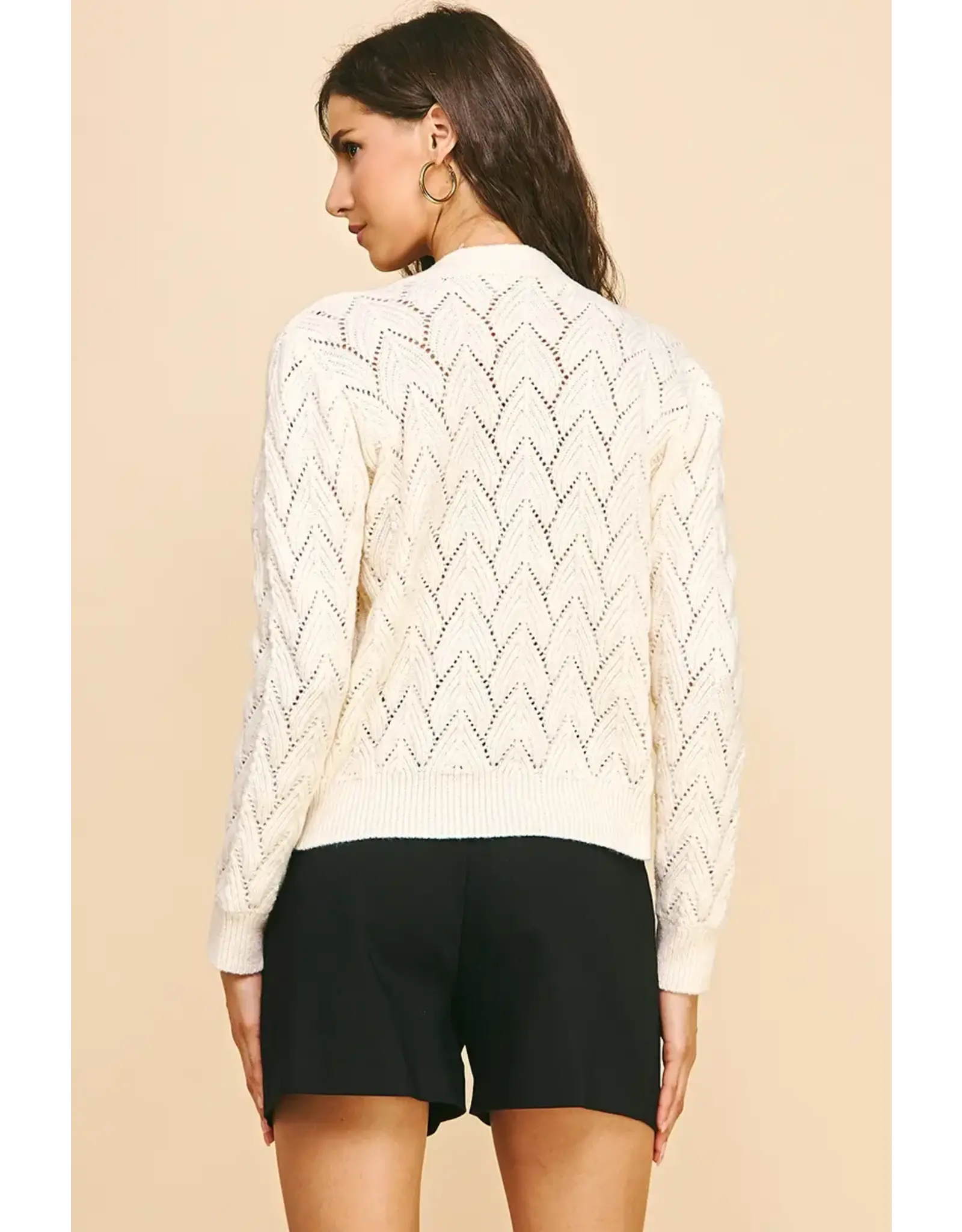 PEARL BUTTON DOWN KNIT CARDIGAN