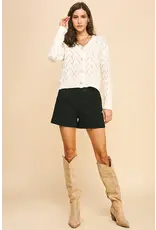 PEARL BUTTON DOWN KNIT CARDIGAN