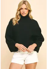 TURTLE NECK RAGLAN SLEEVE SWEATER