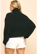 TURTLE NECK RAGLAN SLEEVE SWEATER