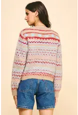 STRIPED BUTTON DOWN CARDIGAN