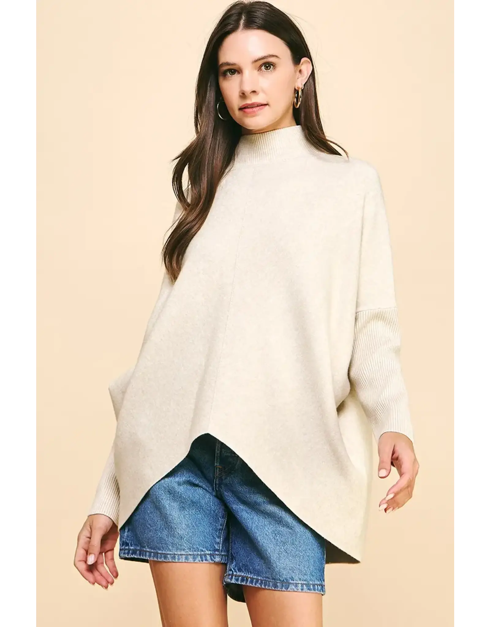 TURTLE NECK LONG SLEEVE SWEATER