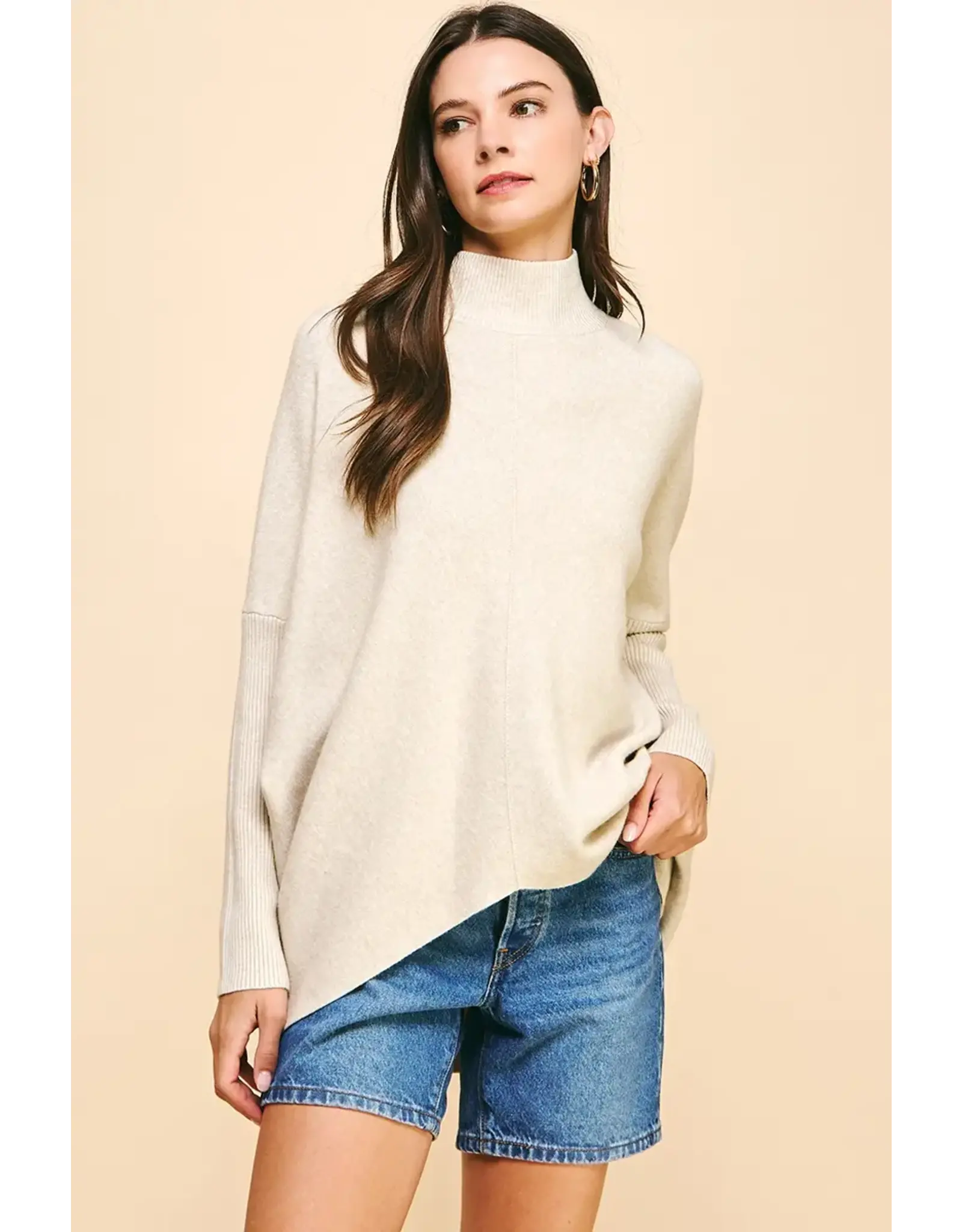 TURTLE NECK LONG SLEEVE SWEATER