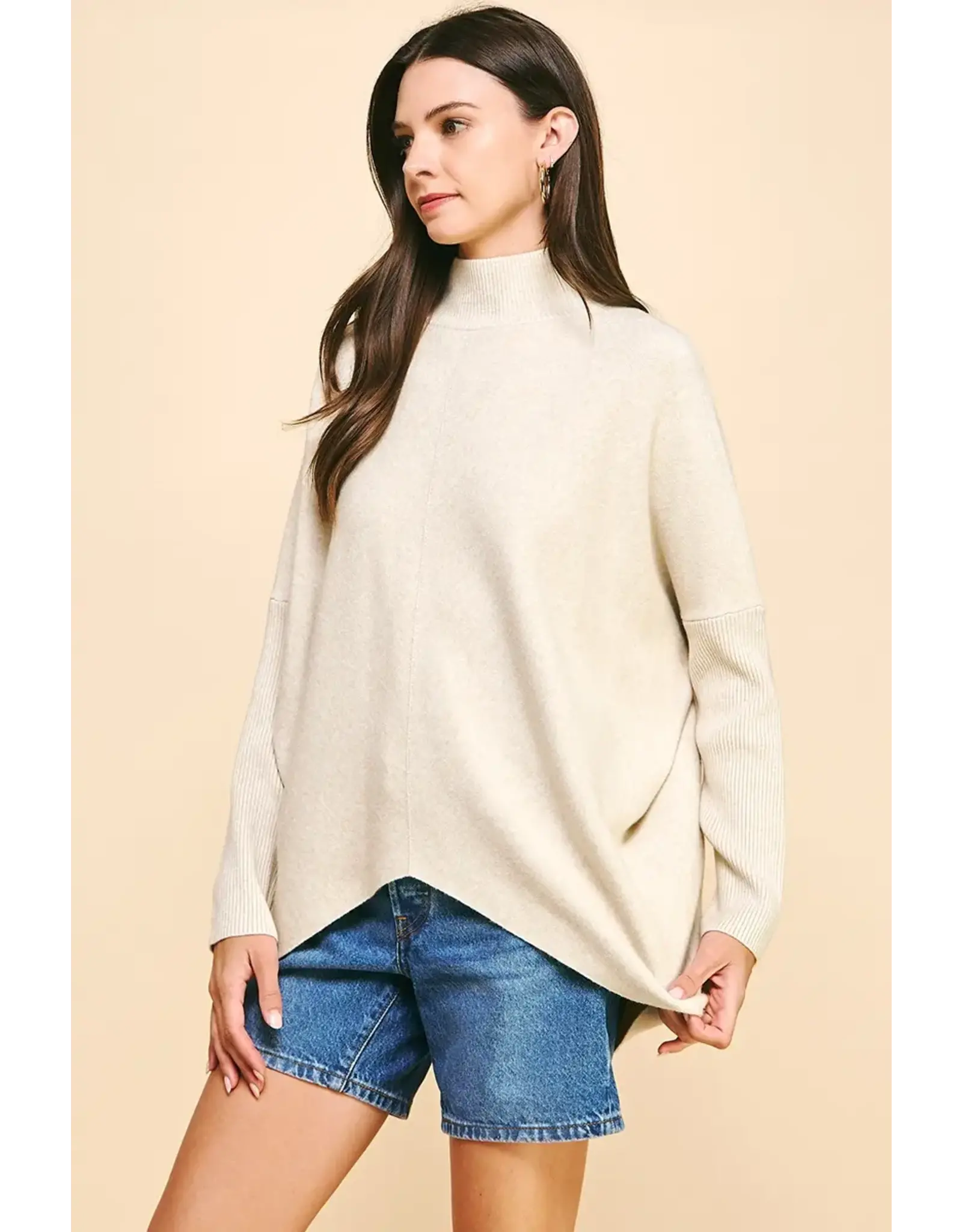 TURTLE NECK LONG SLEEVE SWEATER