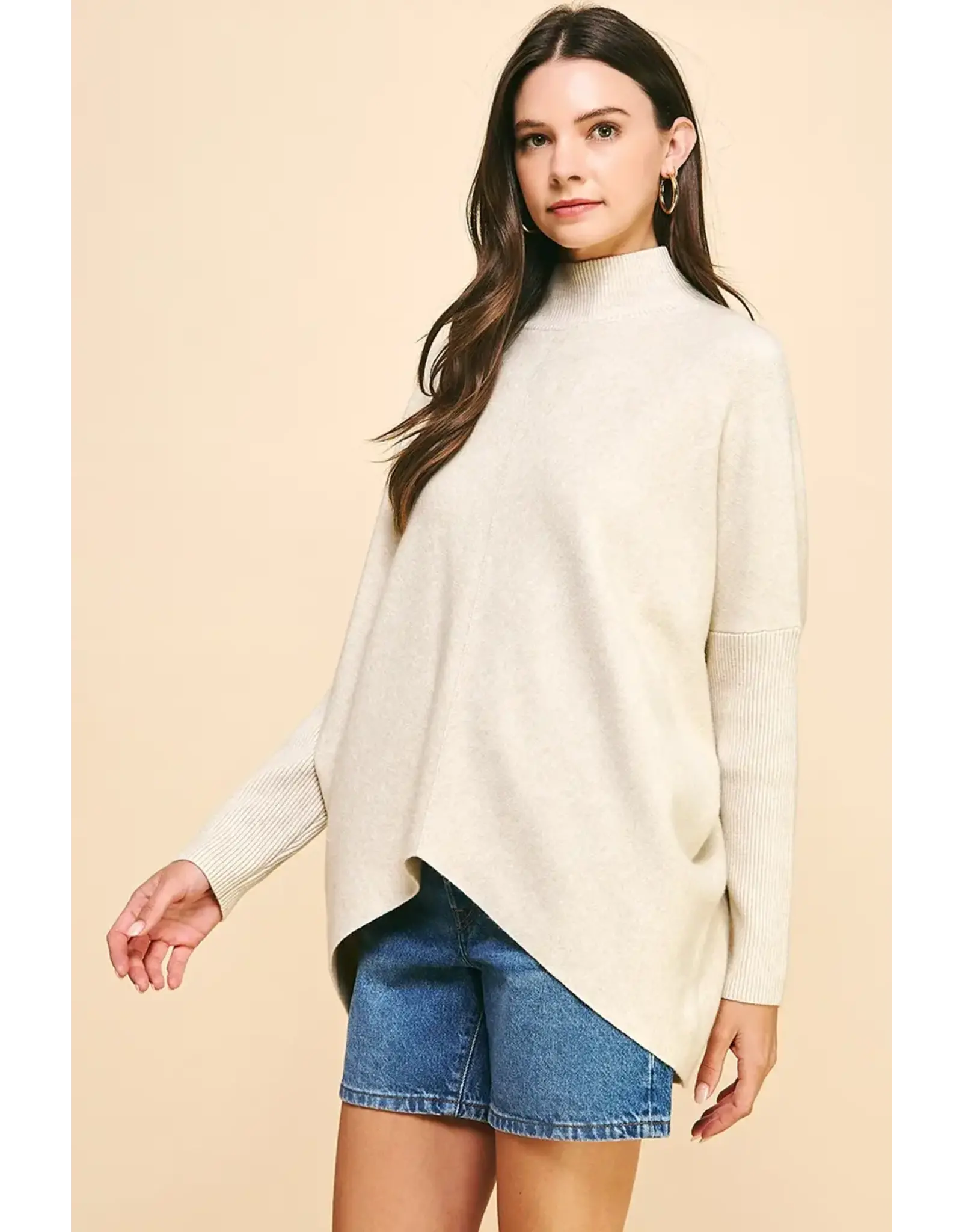 TURTLE NECK LONG SLEEVE SWEATER