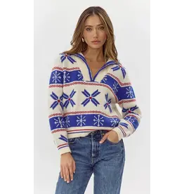 THE VALERIE COLLARD RIBBED KNIT SWEATER
