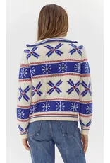 THE VALERIE COLLARD RIBBED KNIT SWEATER