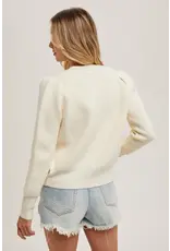 BLUIVY BUTTON DOWN VNECK CARDIGAN
