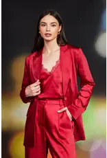 SINGLE BUTTON WINTER SATIN BLAZER