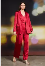 SINGLE BUTTON WINTER SATIN BLAZER
