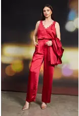 WINTER SATIN ELASTIC TROUSERS
