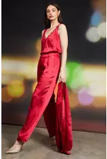 WINTER SATIN ELASTIC TROUSERS
