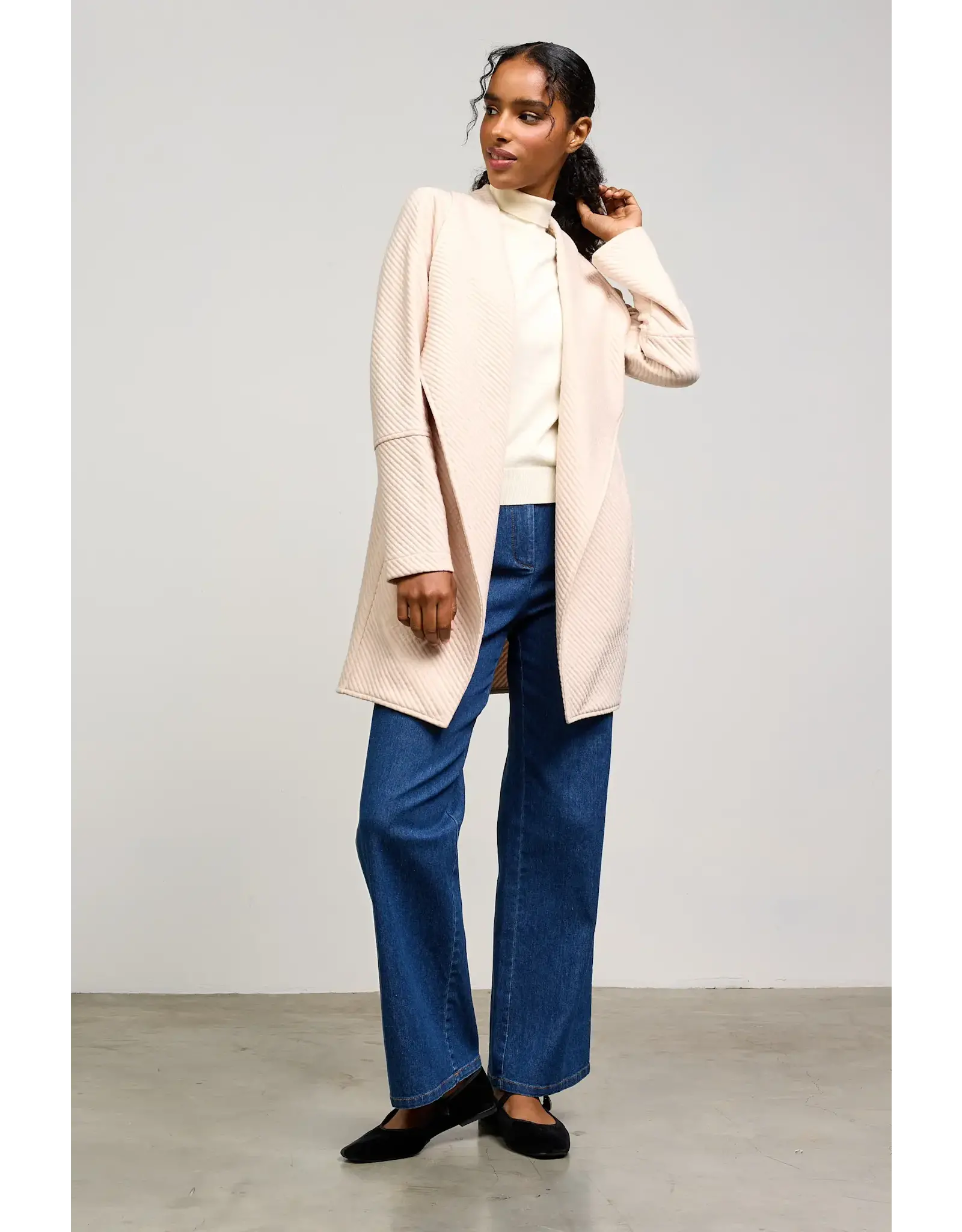 OPEN FRONT KNIT CARDIGAN