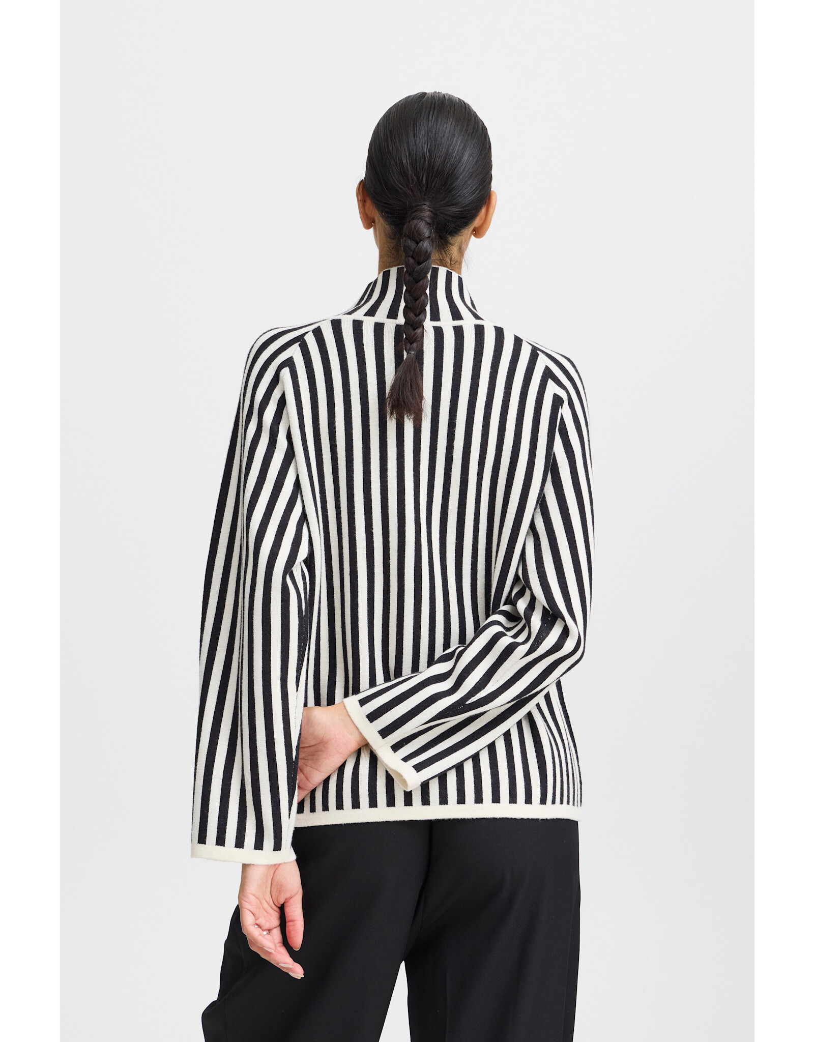 BYOTARI ROLLNECK STRIPE SWEATER