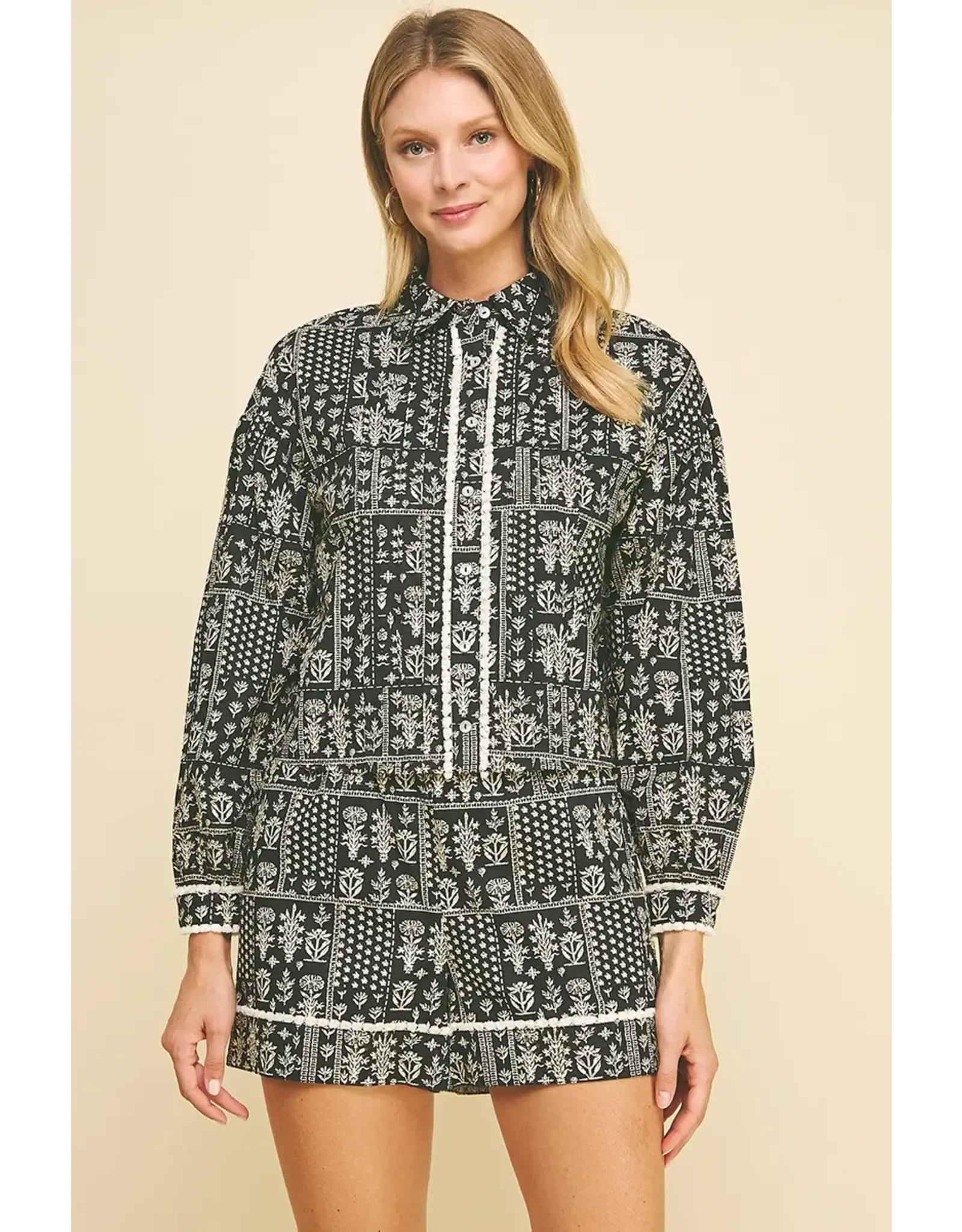 PRINT BUTTON DOWN AND SHORT SET