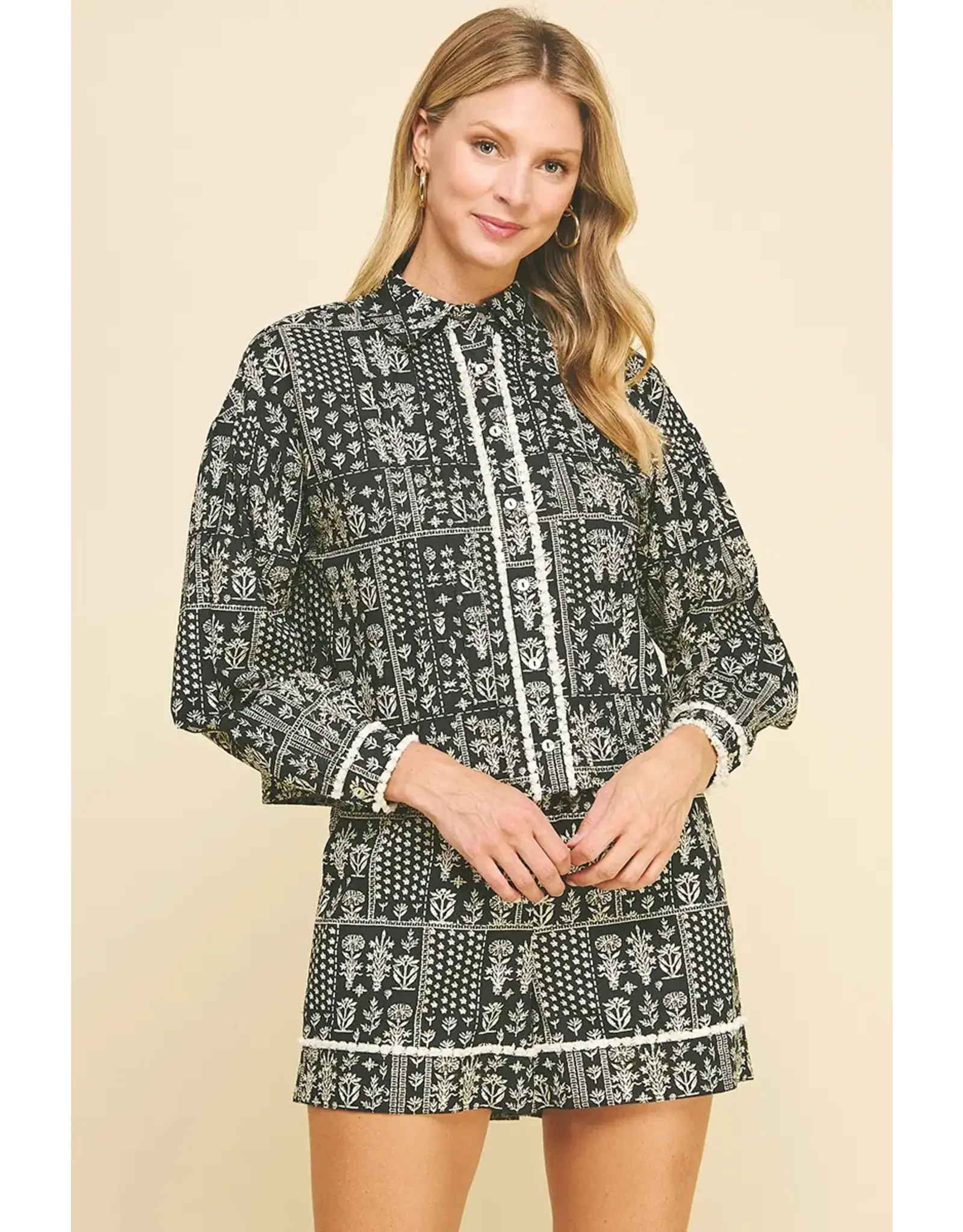 PRINT BUTTON DOWN AND SHORT SET