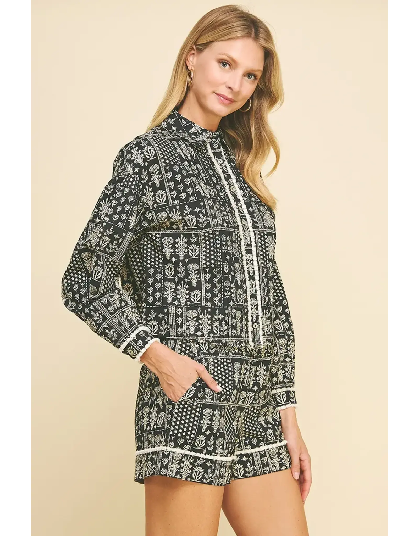 PRINT BUTTON DOWN AND SHORT SET