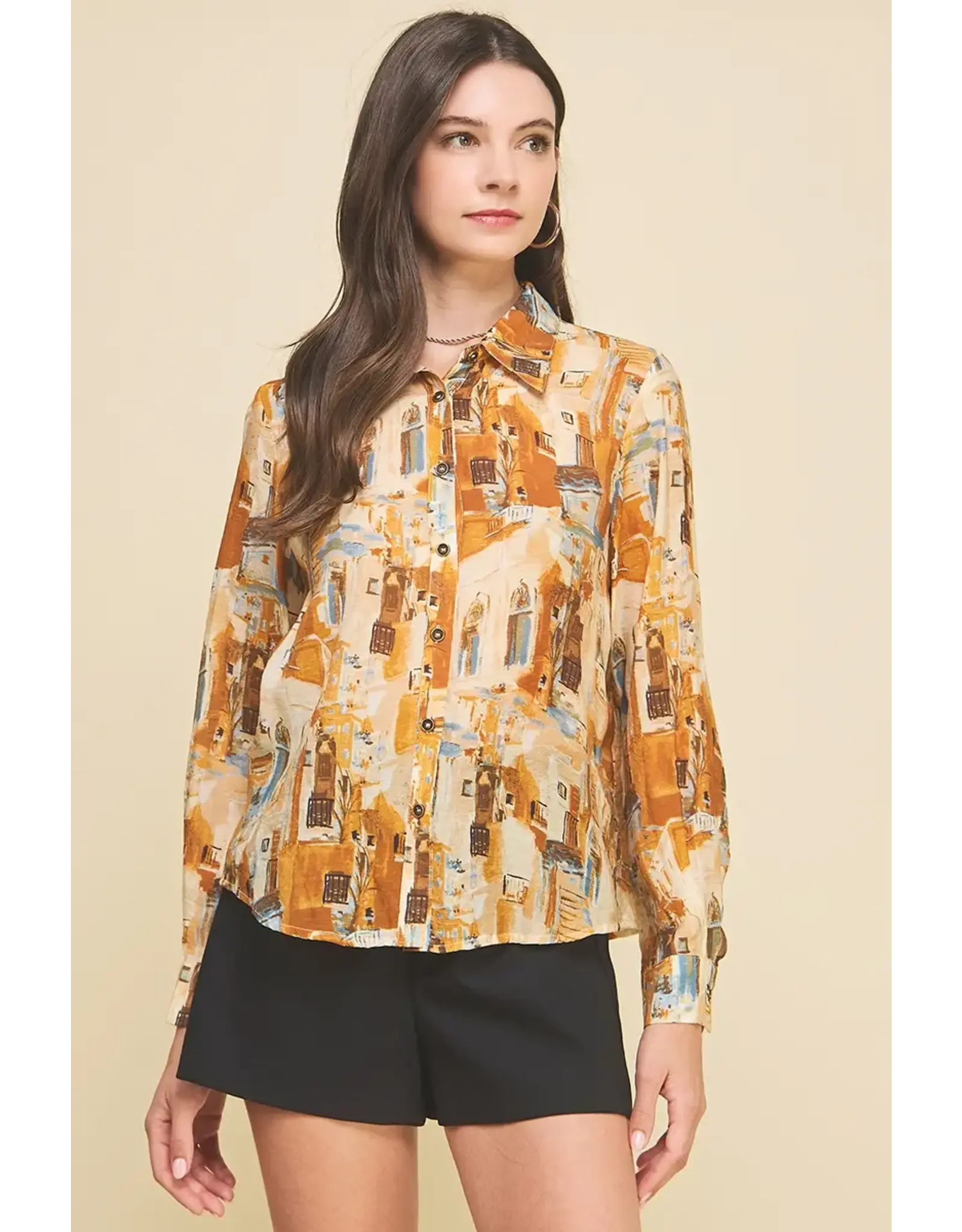 FRENCH SCENIC PRINT TOP