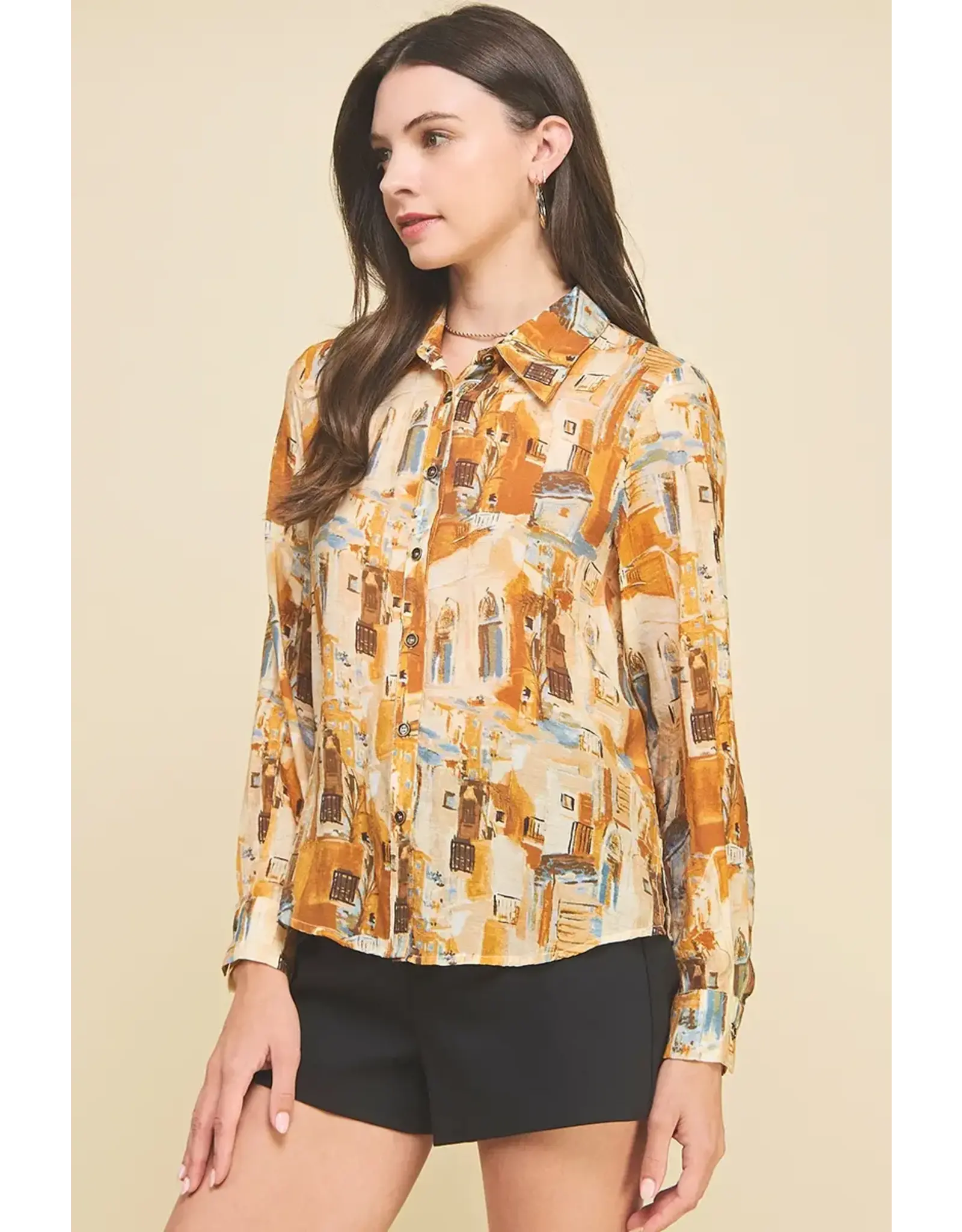 FRENCH SCENIC PRINT TOP