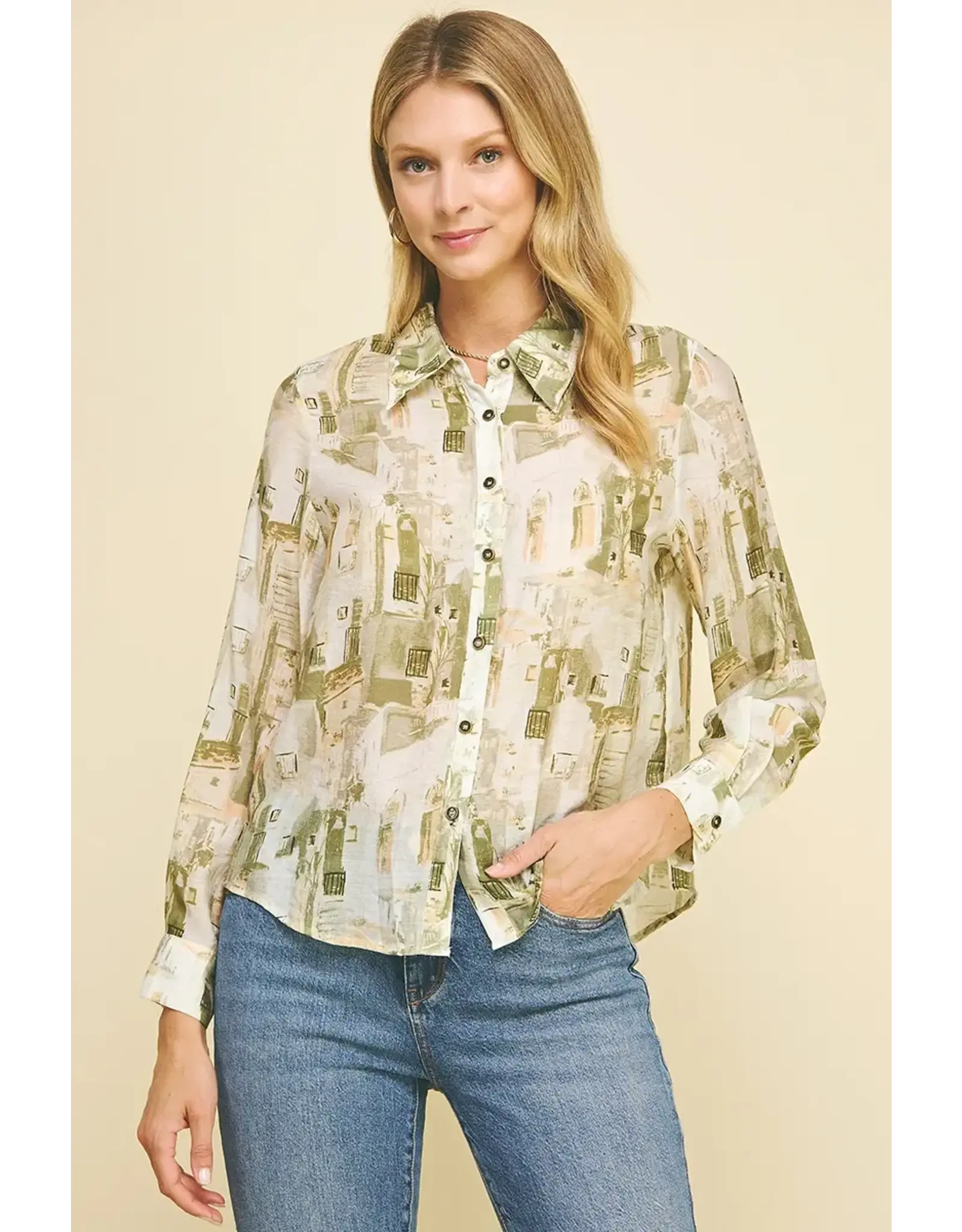 FRENCH SCENIC PRINT TOP