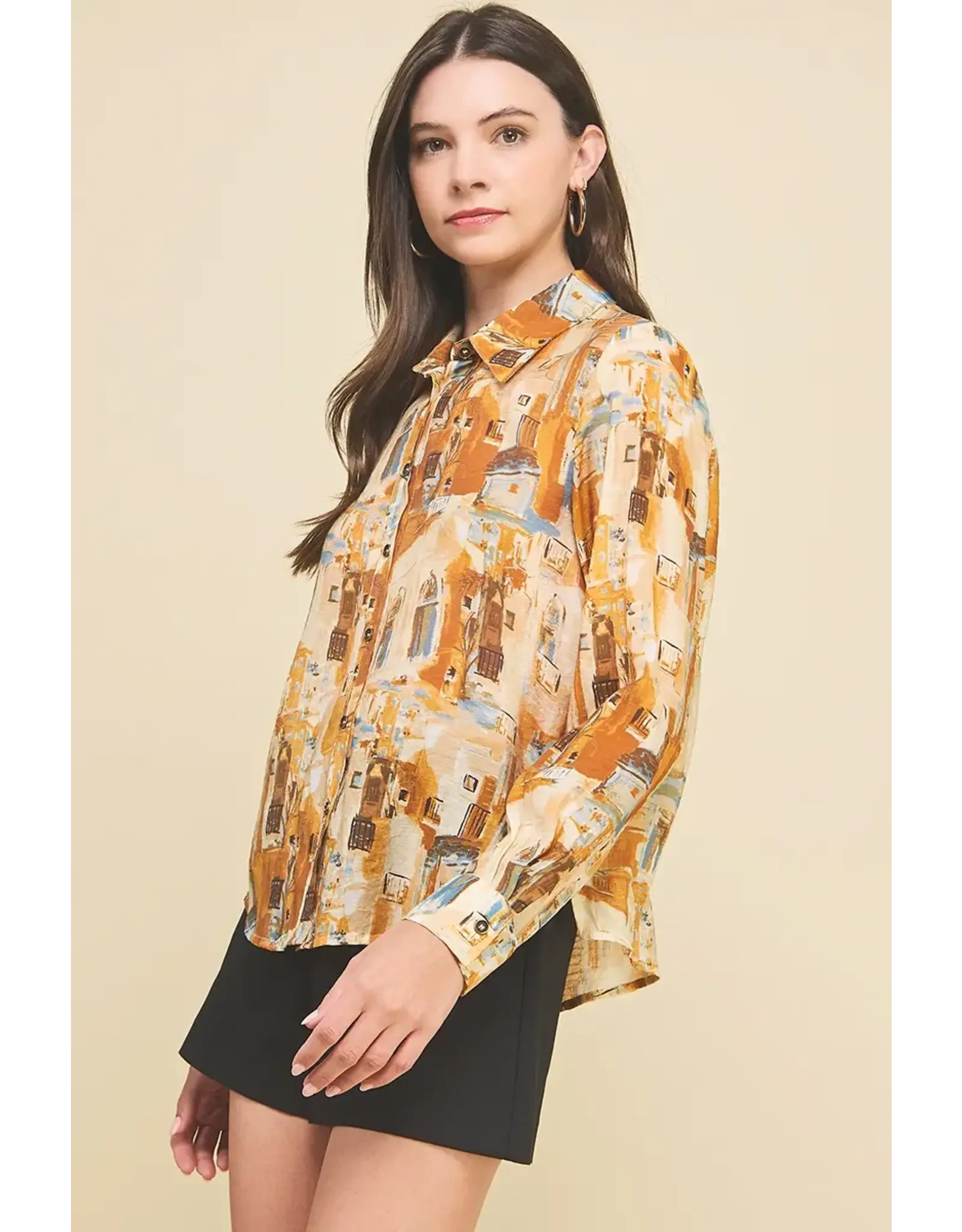 FRENCH SCENIC PRINT TOP