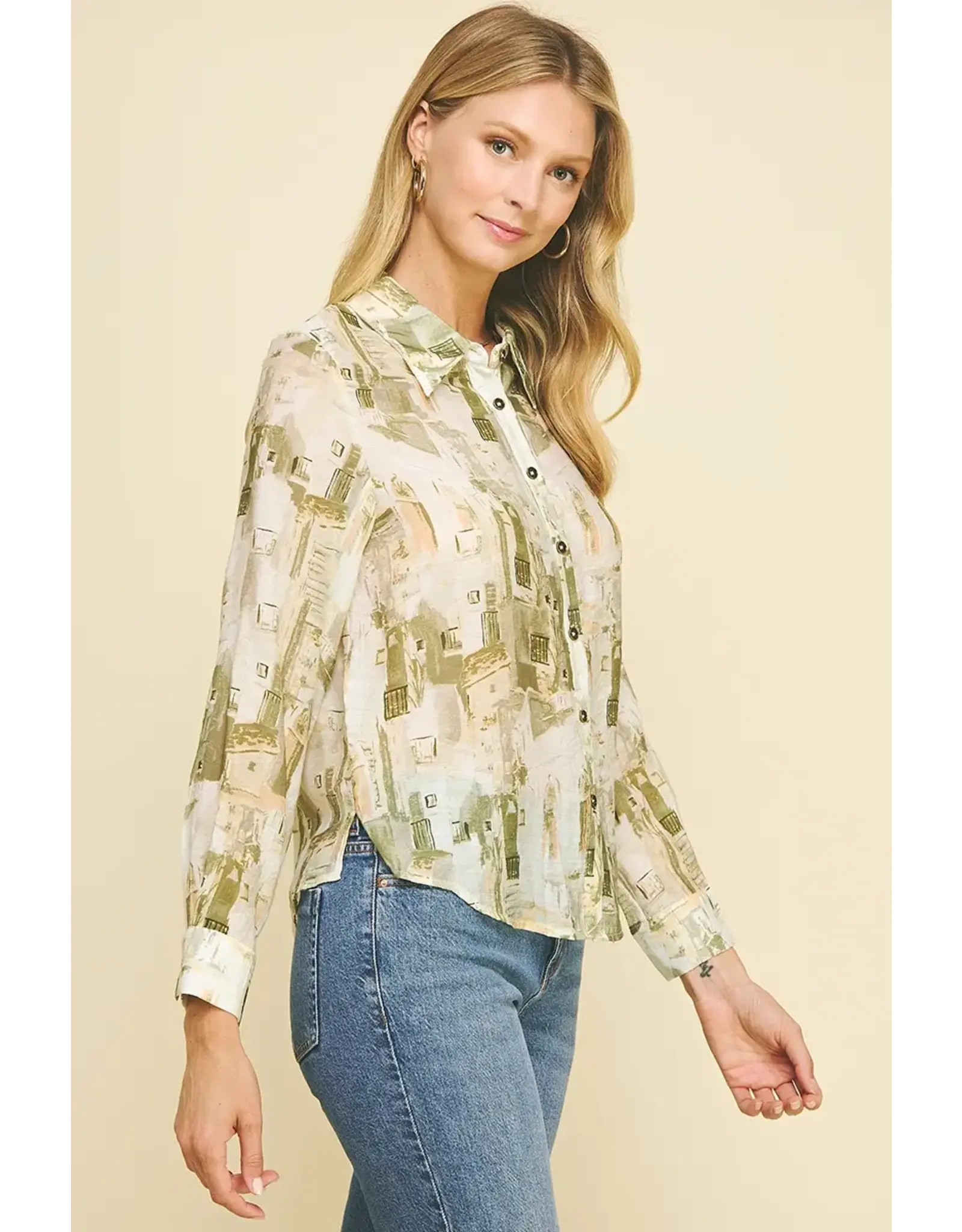 FRENCH SCENIC PRINT TOP