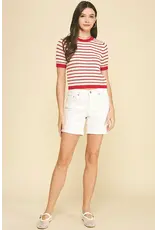 RED CROCHET SWEATER TOP