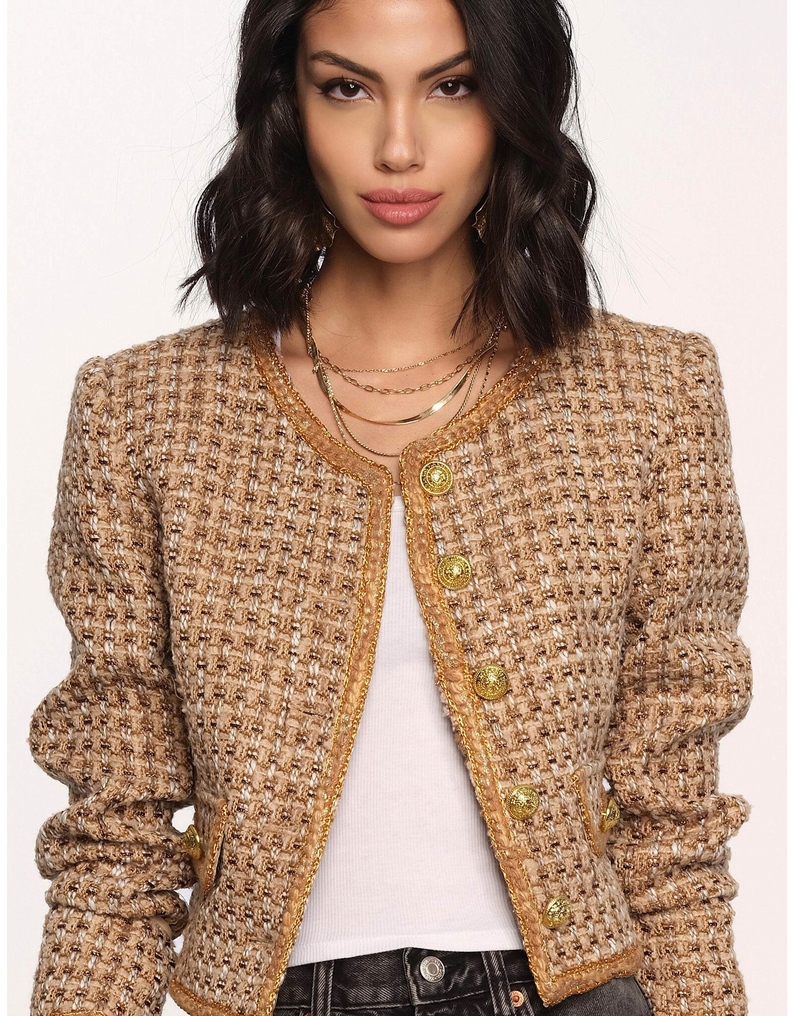 SAFFRON TWEED BLAZER