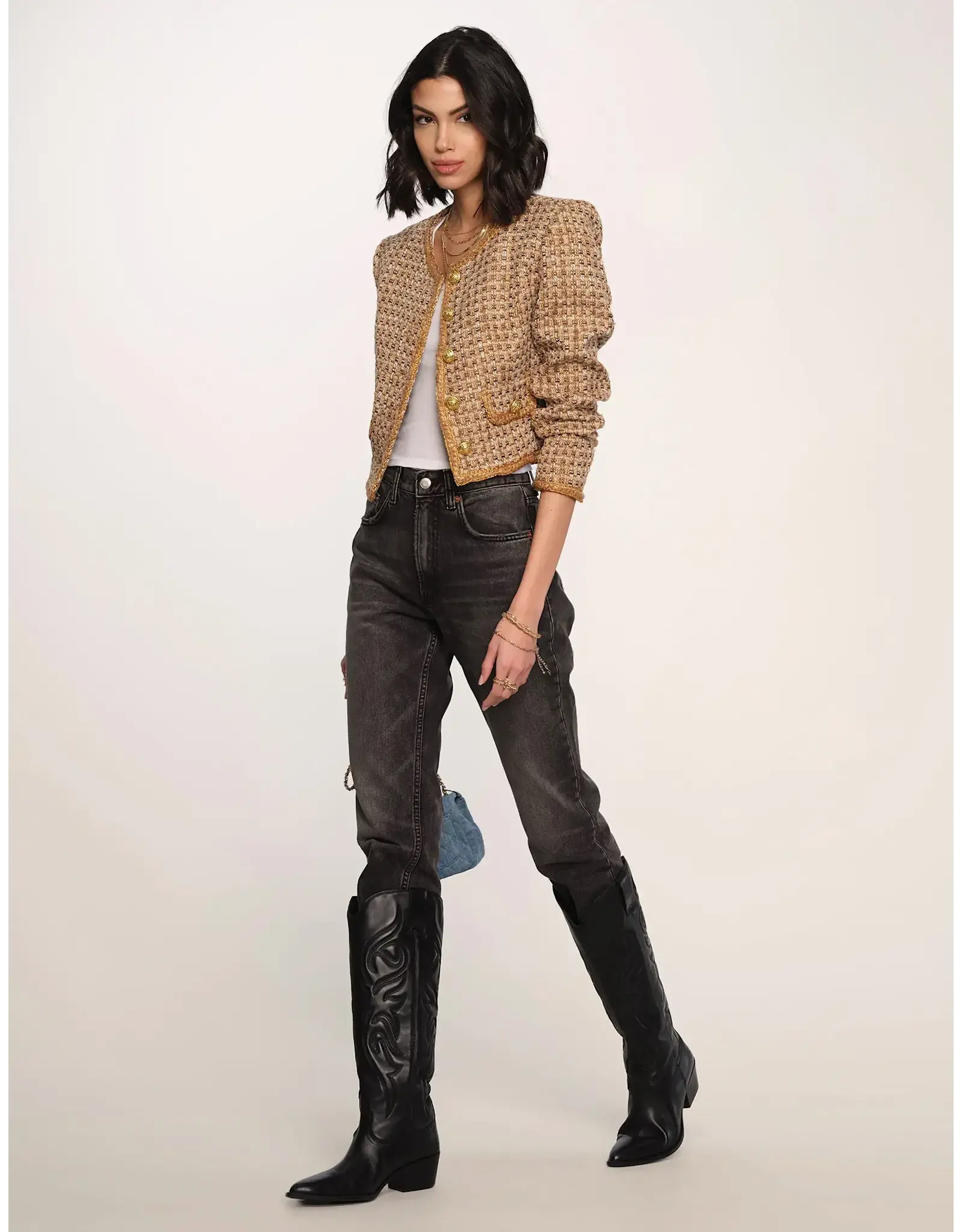 SAFFRON TWEED BLAZER