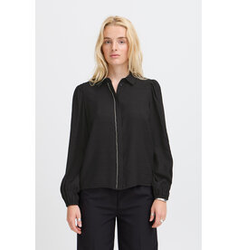 LSLV BLOUSE W/ RHINESTONE ACCENT