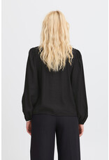 LSLV BLOUSE W/ RHINESTONE ACCENT