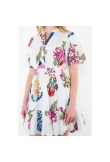 PUFF SLEEVE VNECK MINI DRESS
