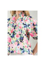PUFF SLEEVE FLORAL TOP