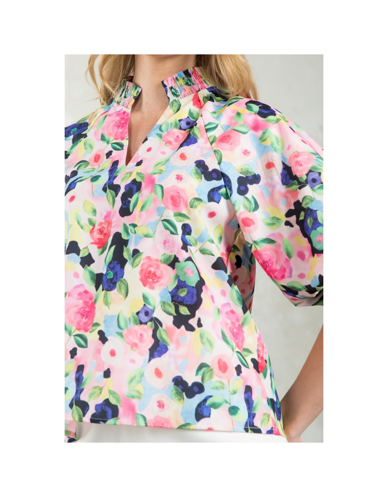 PUFF SLEEVE FLORAL TOP